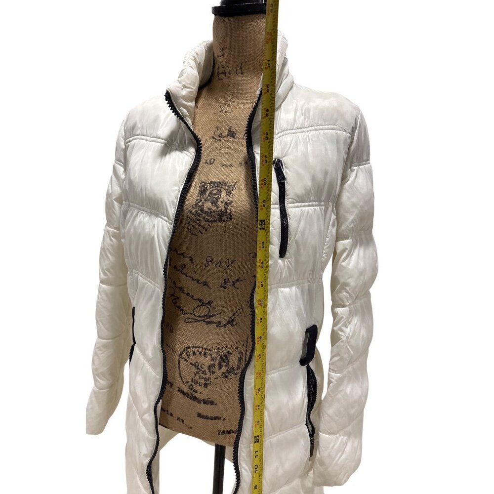 Nautica Womens White Quilted Puffer Coat With Zip Closure & Pockets - Picture 9 of 9